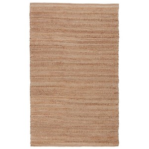 Alfombra de Yute a Rayas, Rectangular, Moderna, Tejido Plano, Beige, para Sala de Estar, Ecológica, Pelo Fino - Product Image 1