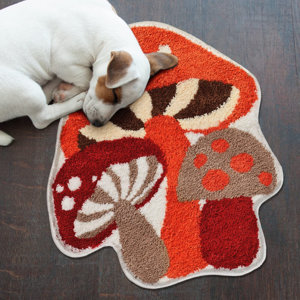Customised Modern Classic Style Cute Red Mushroom Bath <b>Mat</b>, Non Slip Bath Rug For Kids <b>Bathroom</b> Washable Quick Dry Rug - Product Image 3