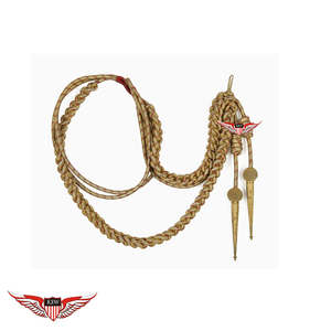 Aiguillette สายถักสีทองสายลวดทอง aiguillette พร้อมปลายโลหะ - Product Image 6