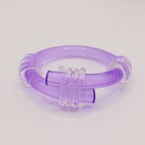 Premium <b>Resin</b> Newest Trendy Chunky <b>Clear</b> Girl Acrylic Cross Strap Winding Thread Transparent <b>Resin</b> Women <b>Resin</b> Bangles - Product Image 3
