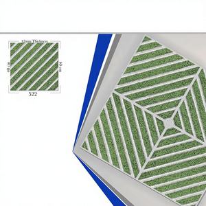 Carreaux de sol en porcelaine verte Vistaar 400x400mm pour jardin, parking et salle de bain - Carreaux d'extérieur design scandinave, garantie 4 ans - Product Image 1