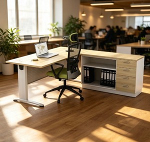 Escritorio Ejecutivo Moderno y Duradero con Superficie de Madera, Diseño Contemporáneo, Espacio de Trabajo de 6 Pies, Comercial, Ensamblaje DIY - Product Image 3