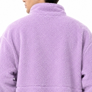 Men's Sherpa <b>Fleece</b> <b>Jacket</b> Full Zip Collar Casual Winter Outerwear Thick Sherpa <b>Lined</b> Loose Fit Fabric For Men Sherpa <b>Jacket</b> - Product Image 5