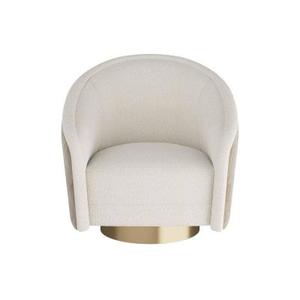 Sillón Nórdico Moderno Ecológico Plegable Tapizado en Terciopelo con Estructura de Madera para Sala de Estar y Oficina en Casa, Silla Giratoria Decorativa - Product Image 2
