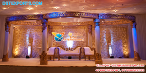 Mandap de Boda Exclusivo de Doble Poste, Mandap Indio de Doble Poste Bellamente Tallado, Mandap de FRP Estilo Sureño Indio para Bodas en el Reino Unido - Product Image 6