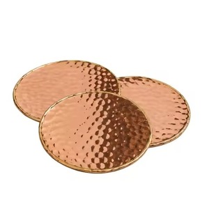 Contemporary Copper Coaster Set Stylish <b>Table</b> <b>Protectors</b> for Home Office Restaurant Hotel Bar Coffee <b>Table</b> - Product Image 4