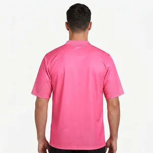 Camiseta de Fútbol Americano con Cuello en V para Hombre, Color Rosa, Absorbente de Humedad, Transpirable, Estampado Sublimado, 100% Poliéster, Manga Corta, Corte Regular - Product Image 2