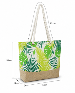 Bolsa de Playa de Lona Personalizada con Asas de Cuerda 45x35x14 cm, Logotipo Impreso, Fabricante Mayorista, OEM, ODM, Marca Privada - Product Image 3