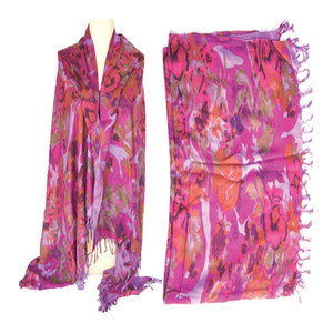 Floral Print Viscose Scarf Lightweight Soft Elegant Flower Pattern <b>Wrap</b> <b>Shawl</b> Fashion Neck Head Scarf for Women Spring Summer - Product Image 4
