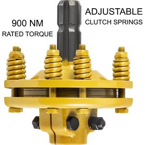 Frizione a slittamento regolabile in acciaio carburato per trattore, frizione PTO da 1 3/8 con 6 estremità a scanalatura, ricambi per macchine agricole - Product Image 4