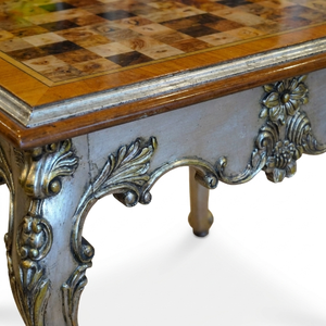Traditional Rosewood <b>Coffee</b> <b>Table</b> with Carved Legs and Floral Design <b>Vintage</b> Living Room Furniture Handmade - Product Image 3