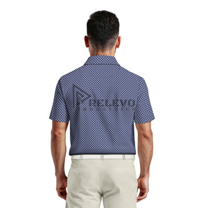 Camisa de Golf para Hombre, de Manga Corta, Asimétrica, con Logotipo Frontal, Informal, de Lona 100% Algodón, Transpirable y Antiarrugas - Product Image 3