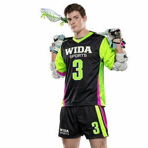 Top Quality Wholesale Lacrosse Uniform Set Custom Sublimation Jersey <b>Shorts</b> Lightweight Team Wear OEM Manufacturer Supplier - Product Image 1