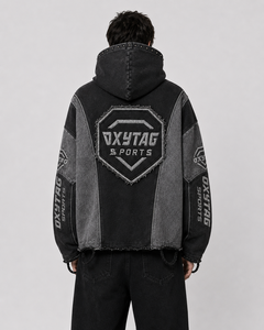 <b>Men's</b> Heavy Weight Solid Acid Wash Fleece Hoodie 100% Cotton Eco-Friendly Customizable Colors Plus Size Winter Wear Custom - Product Image 4