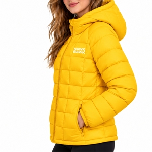 Chaqueta acolchada con capucha para mujer, ropa de abrigo informal de uso diario, chaqueta acolchada moderna con capucha, abrigo de invierno con cremallera - Product Image 3