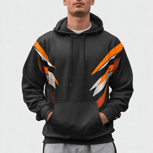 Sweat à capuche de football pour hommes en sublimation, pull-over 100 % polyester, vente en gros - Product Image 2