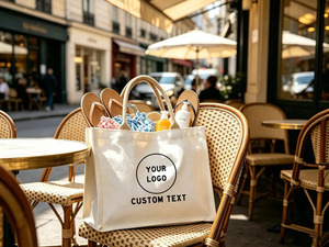 Custom Eco-Friendly <b>Canvas</b> <b>Tote</b> Bag Zipper Closure Reusable Shopping Bag for Retail Promotion Grocery Use Custom Logo Option - Product Image 3
