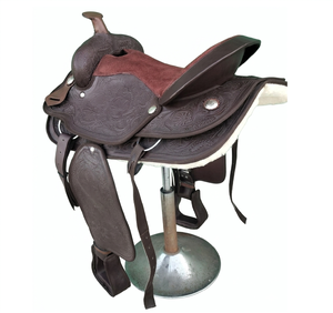 Selle Western Saddle Maker en Cuir Synthétique avec Arceau en Bois, Siège Rembourré Confortable, Quincaillerie SUS304, Tailles 15-17 pouces - Product Image 5