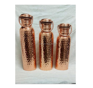 Bouteille d'eau en cuivre pur 32oz - 1 litre bouteilles d'eau en métal réutilisables motivantes avec des avantages naturels pour la santé à boire - Product Image 3