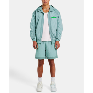 Ensemble coupe-vent deux pièces personnalisé pour homme, veste courte et short, patchwork, fermeture éclair, en nylon et polyester, style streetwear - Product Image 6