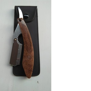 Navaja de Afeitar Profesional Hecha a Mano con Hoja Recta de Acero de Damasco, Herramienta de Afeitado Afilada para Barberos y Hombres - Product Image 2