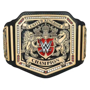 Ceinture de championnat de lutte poids lourd WWF, fabriquée en cuir de haute qualité, plaques en laiton personnalisées de 3 mm d'épaisseur - Product Image 2