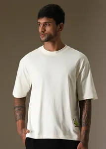 T-shirt pour homme surdimensionné 100% coton, col rond, manches courtes, confortable, léger, vêtement décontracté, prix d'usine, approvisionnement en gros - Product Image 3