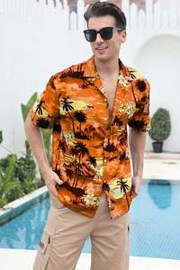 เสื้อเชิ้ตแขนสั้นพิมพ์ลายสไตล์ฮาวายสำหรับผู้ชาย รุ่นใหม่ล่าสุด ทรงหลวม ไซส์ใหญ่ เหมาะสำหรับใส่ไปเที่ยวชายหาด - Product Image 3