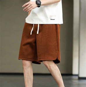 Shorts Bermuda Homme Nouveaux en Coton Couleur Unie avec Cordon de Serrage à la Taille, Style Décontracté, Taille Mi-Haute, Tissu Respirant - Product Image 3