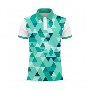 Nouveauté - Polo pour homme en polyester et élasthanne, logo personnalisé, été, évacuation de l'humidité, séchage rapide, impression par sublimation, chemise de golf - Product Image 3