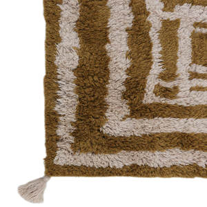 Ensemble de produits faits à la main en laine/coton marron/blanc fait à la main - Product Image 5