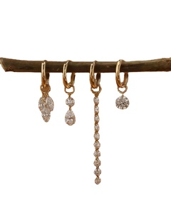 ต่างหูเพชรโมอิสซาไนต์ทรงหกเหลี่ยม เงินแท้ 925 ต่างหูเพชรแบบกำหนดเองและเครื่องประดับเพชรอื่นๆ - Product Image 6