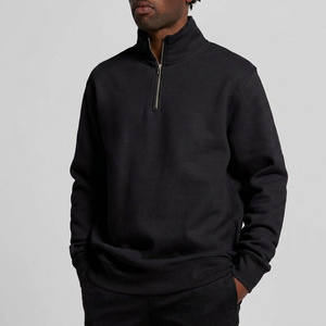 Sweat-shirt oversize à col zippé en molleton épais, style streetwear, personnalisable pour marques de vêtements - Product Image 2