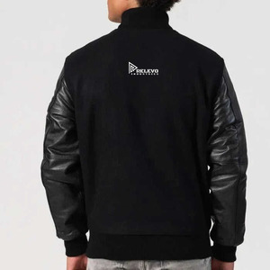 <b>Leather</b> Sleeve Winter <b>jackets</b> Newleather <b>jackets</b> Fashionable stylish Design Low MOQ Breathable Varsity <b>Jacket</b> <b>Men's</b> Casual - Product Image 4