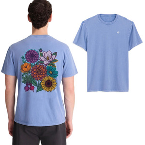 Camiseta de Hombre con Estampado Floral, Algodón, Estilo Casual Urbano, Transpirable, Manga Corta, Moda de Verano, OEM, Marca Privada - Product Image 1