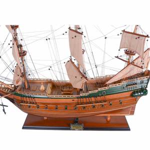 Maquette de bateau Batavia artisanale en bois de cèdre avec support de présentation, style nautique pour la décoration de la maison et du bureau, 94Lx26.7Wx74.3H cm - Product Image 6