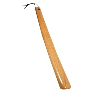 Chausse-pied en bois naturel à long manche, aide à l'enfilage des chaussures avec boucle de suspension pour la maison, l'hôtel et l'usage quotidien - Product Image 2