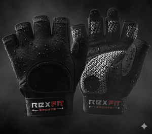 RexFit Sport Non <b>Slip</b> Breathable Lightweight <b>Half</b> Finger Weightlifting Gym Gloves Wrist Support | Durable Workout Gloves Fitness - Product Image 2