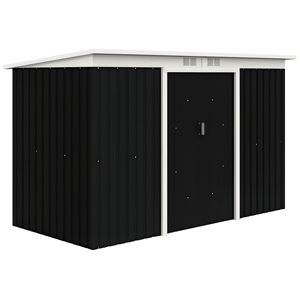 Capanno da Giardino in Metallo Spazioso 2,7m x 1,35m x 1,68m per Esterni con Struttura Antiruggine e Design Ventilato Resistente - Product Image 1
