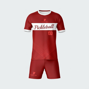 Uniforme de Pickleball para Hombre de Secado Rápido, Ligero, 100% Poliéster, Impresión por Transferencia de Calor, Nombre del Equipo Personalizado, Mangas Cortas, Cómodo - Product Image 3