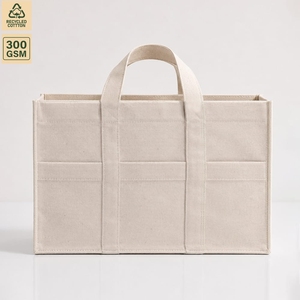<b>10</b> Ounce Cotton Canvas Promotional Shopping Tote Bag Promotional Shopping 34x21x9 cm Custom Logo Wholesale OEM Model SS435-CL - Product Image 2