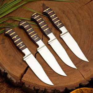 OEM Custom Crimson Carve <b>Steak</b> <b>Knives</b> Set – 4-Piece Handmade Satin Finish <b>Steak</b> <b>Knives</b> - Product Image 5