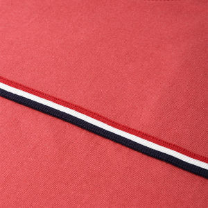 <b>Men's</b> <b>Long</b> <b>Sleeve</b> O-Neck Knitted <b>Striped</b> T-<b>Shirt</b> Regular Fit Contrast Trim Casual Red - Product Image 5