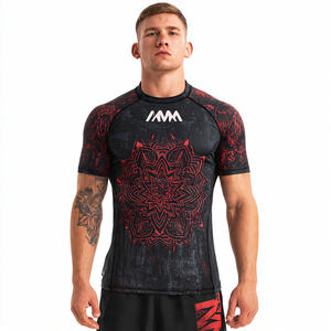 Chemise de boxe et arts martiaux pour hommes, chemise d'entraînement de combat MMA, chemise de sport athlétique pour hommes - Product Image 3