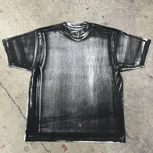 T-shirt Homme Oversize Personnalisé 100% Coton Uni Respirant Streetwear Fabricant de Vêtements OEM Marque Privée - Product Image 2