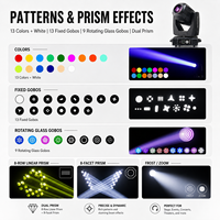 Projecteur LED 3-en-1 380W Beam Spot Wash à tête mobile DMX512 IP33 pour scène DJ