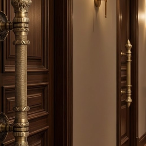 Manija de Puerta Moderna de Latón Sólido Imperial Vanguard de Primera Calidad |   Manija Decorativa para Puerta Principal de Hotel, Modelo Royal Spear - Product Image 4