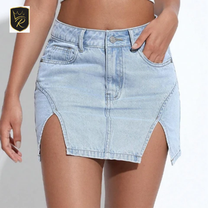 Winter Fashion Wear Women's Denim Skirt Button Customized Design Breathable Vintage Autumn/Winter High Quality - Product Image 3
