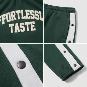 Pantalones Deportivos para Hombre con Botones Laterales, de Alta Calidad, Elegantes, de Felpa de Algodón Transpirable de 450 GSM - Product Image 6