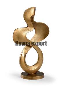 Escultura de Aluminio de Última Moda para Decoración del Hogar con Base Dorada, Diseño Art Deco, Hecha a Mano, Juego de Varias Piezas - Product Image 5